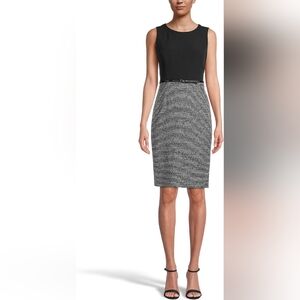 GAP Blue, Size 2, colourblock shift dress with wool skirt